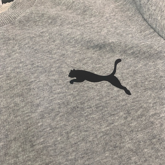 Puma Grey Pullover Crewneck Sweatshirt - Size M - Excellent Condition - Picture 4 of 7